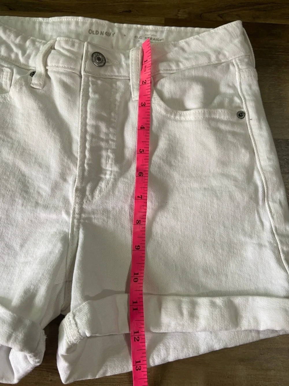 White Women's Cuffed Denim Shorts
